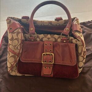 Coach Red Leather Patch